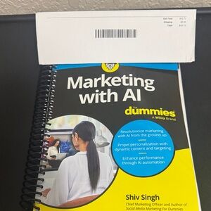 Marketing with AI For Dummies - Yellow & Black Cover